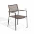 Hospitality Restauarant Del Campo Eiland Aluminum Rope Weave Stacking Dining Arm Chair
